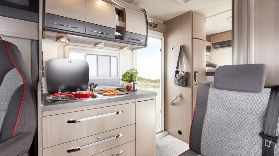 interior family motorhome kitchen