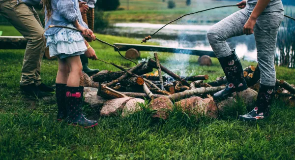 family camping trip with a rental motorhome